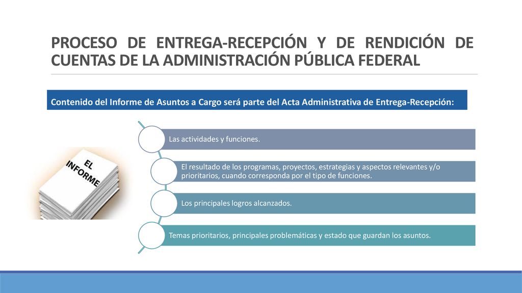 PROCESO DE ENTREGA-RECEPCIÓN Y DE RENDICIÓN DE CUENTAS DE LA ADMINISTRACIÓN PÚBLICA FEDERAL