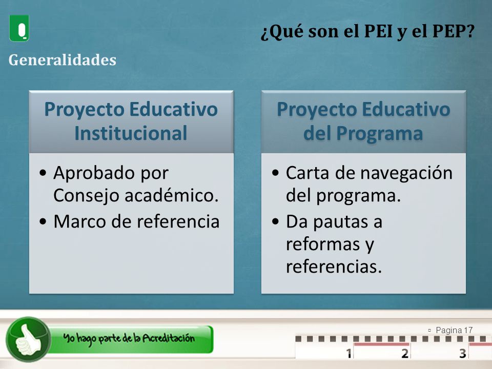 Proyecto Educativo Institucional Proyecto Educativo del Programa