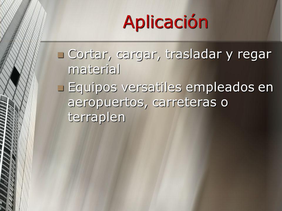 Aplicación Cortar, cargar, trasladar y regar material