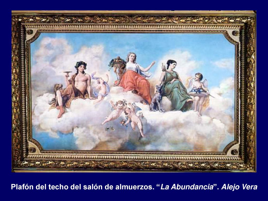 Plafón del techo del salón de almuerzos. La Abundancia . Alejo Vera