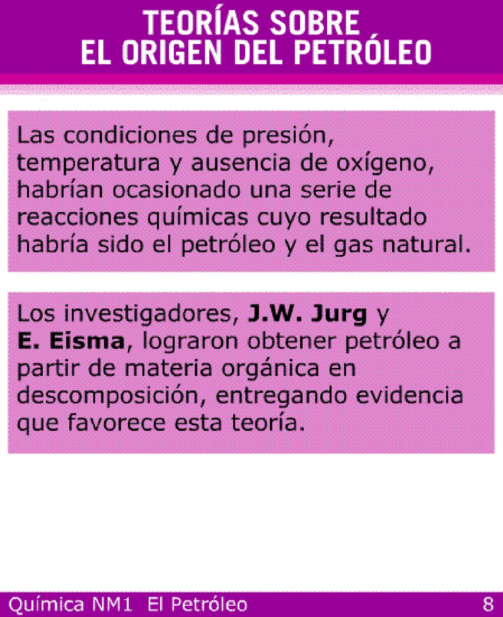 Actividad sugerida Averigua ¿Qué es el Árbol del Petróleo ¿Qué es el petróleo crudo