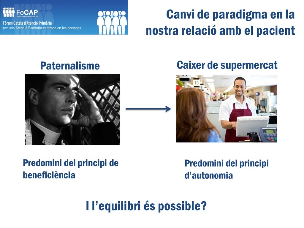 Canvi de paradigma en la nostra relació amb el pacient