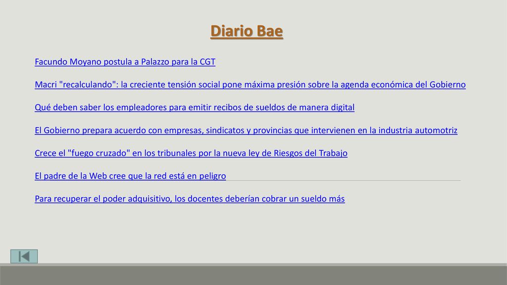 Diario Bae Facundo Moyano postula a Palazzo para la CGT