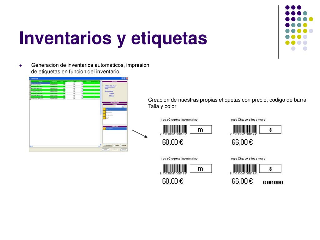 Inventarios y etiquetas