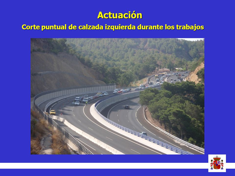 Actuación Corte puntual de calzada izquierda durante los trabajos 16