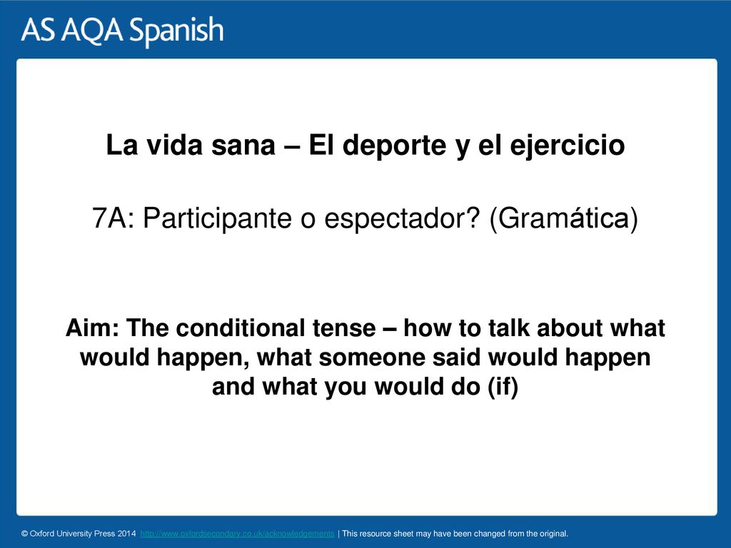 La vida sana – El deporte y el ejercicio