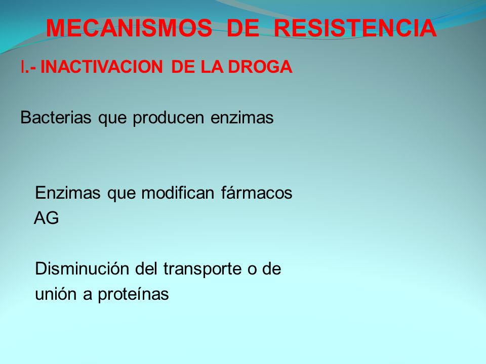 MECANISMOS DE RESISTENCIA