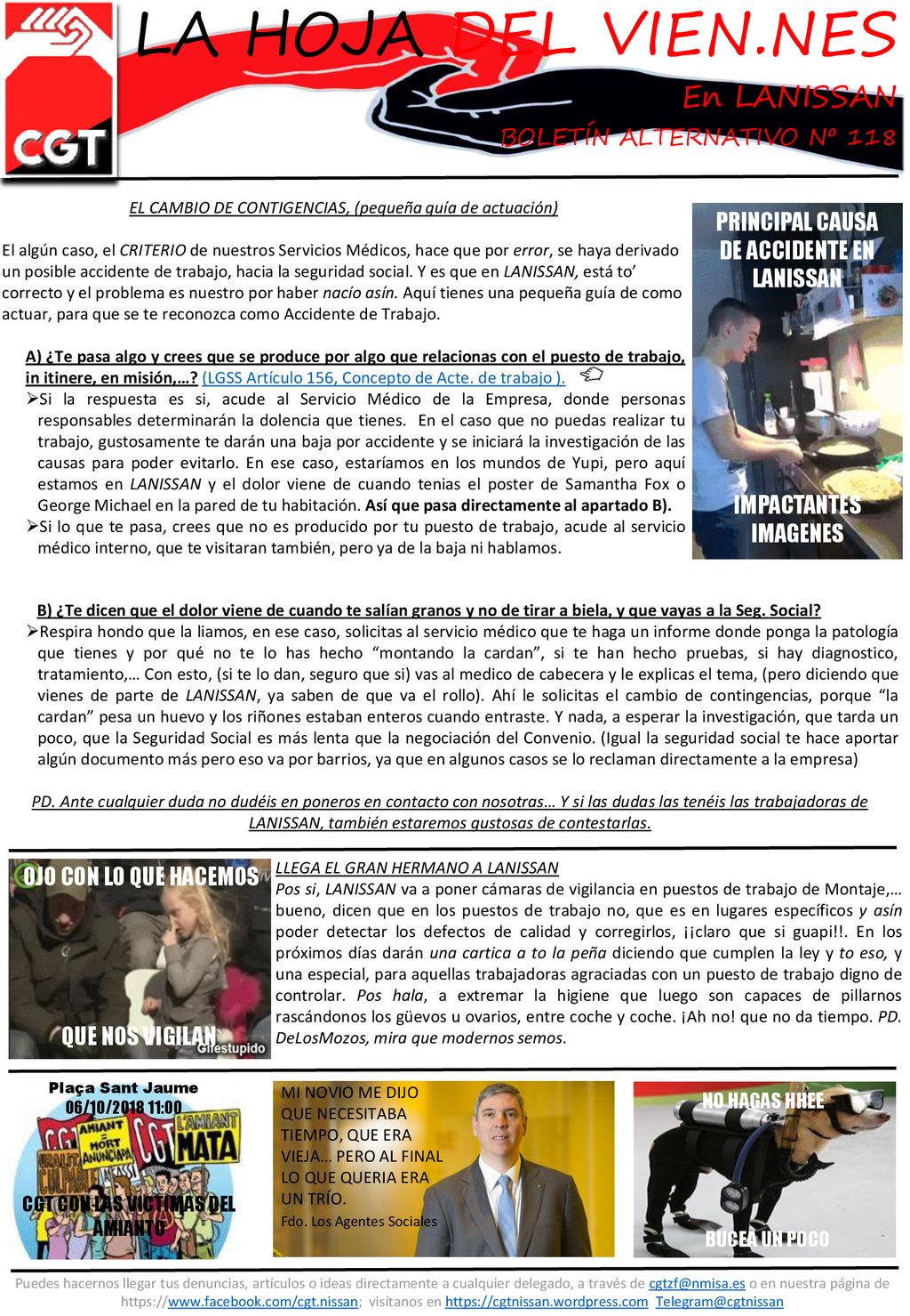 LA HOJA DEL VIEN.NES En LANISSAN BOLETÍN ALTERNATIVO Nº 118
