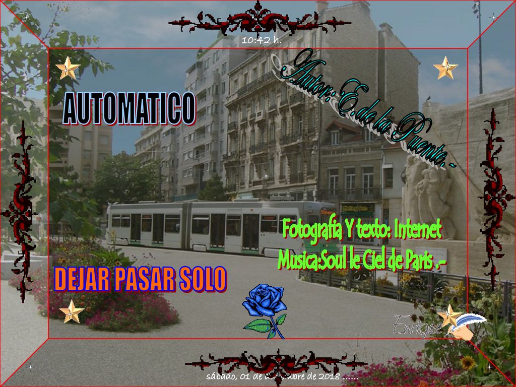 Fotografia Y texto: Internet Musica:Soul le Ciel de Paris .-