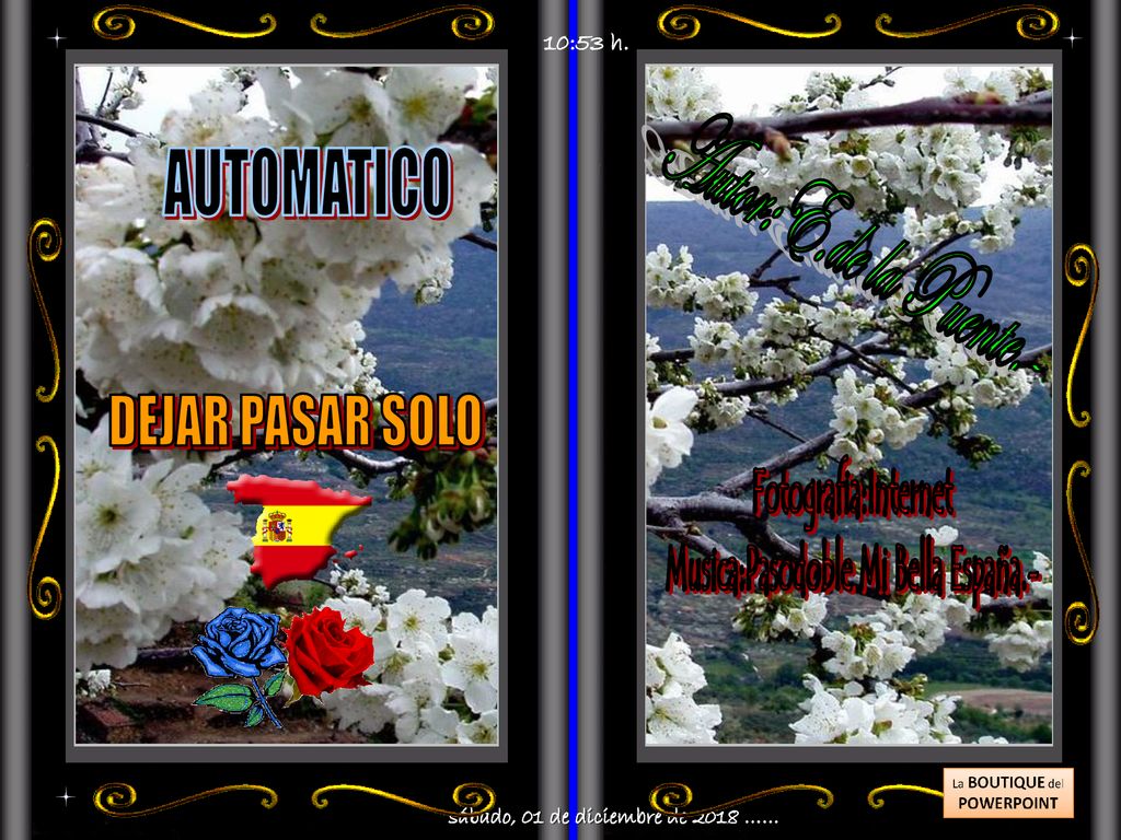 Musica:Pasodoble Mi Bella España.- sábado, 01 de diciembre de 2018 ……