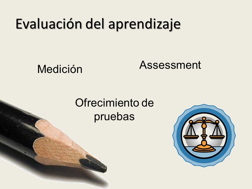 Evaluación del aprendizaje