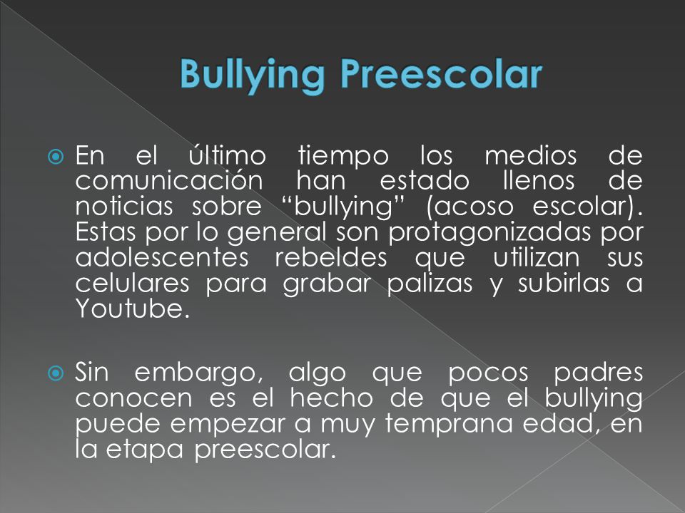 Bullying Preescolar