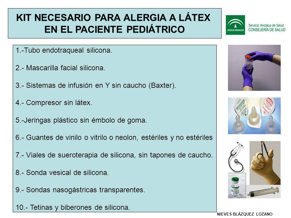 KIT NECESARIO PARA ALERGIA A LÁTEX EN EL PACIENTE PEDIÁTRICO