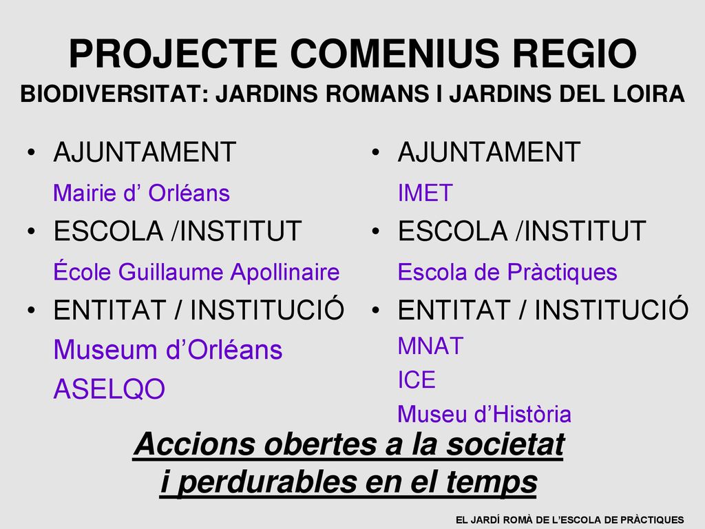 Accions obertes a la societat i perdurables en el temps