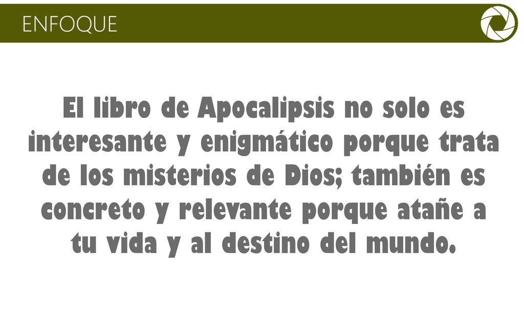 El libro de Apocalipsis no solo es interesante y enigmático porque trata de los misterios de Dios; también es concreto y relevante porque atañe a tu vida y al destino del mundo.