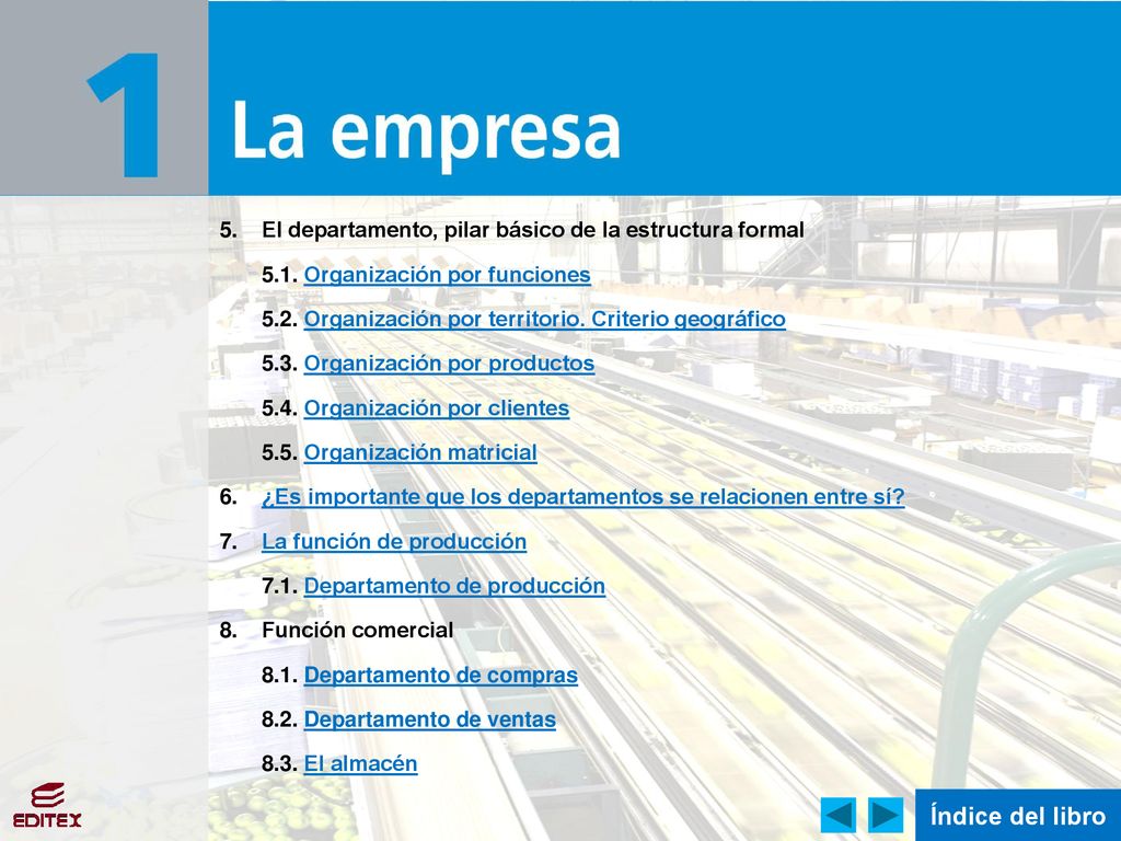 5. El departamento, pilar básico de la estructura formal