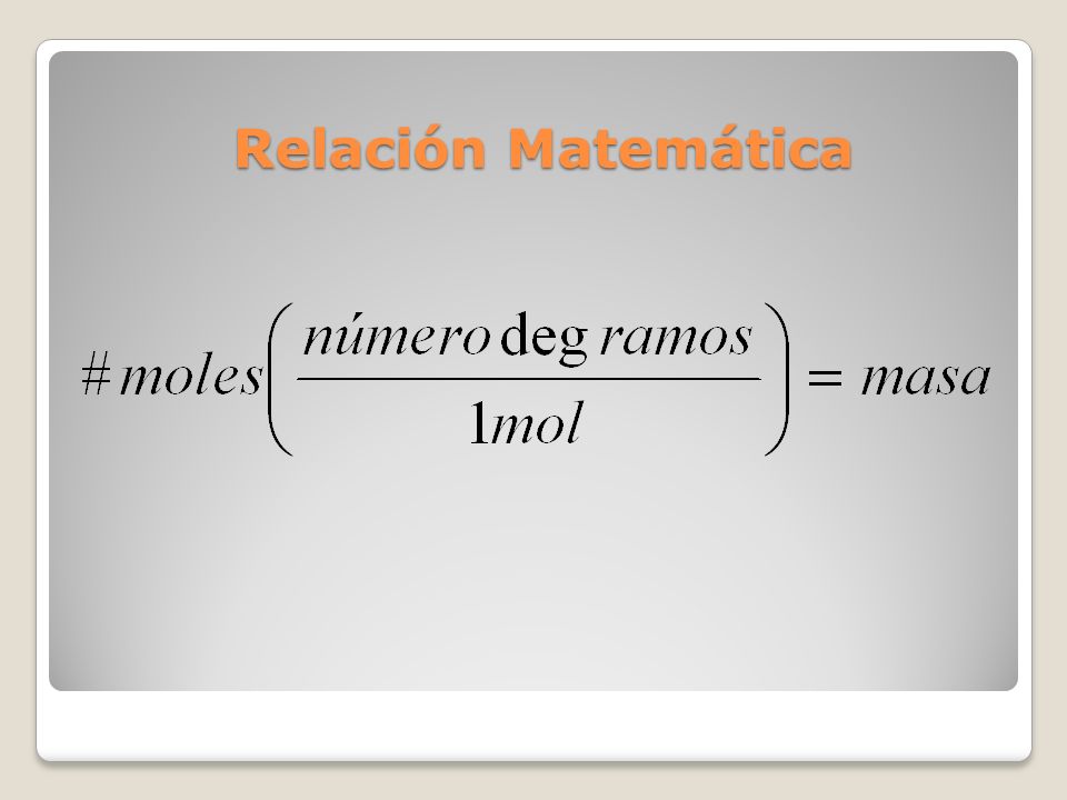 Relación Matemática