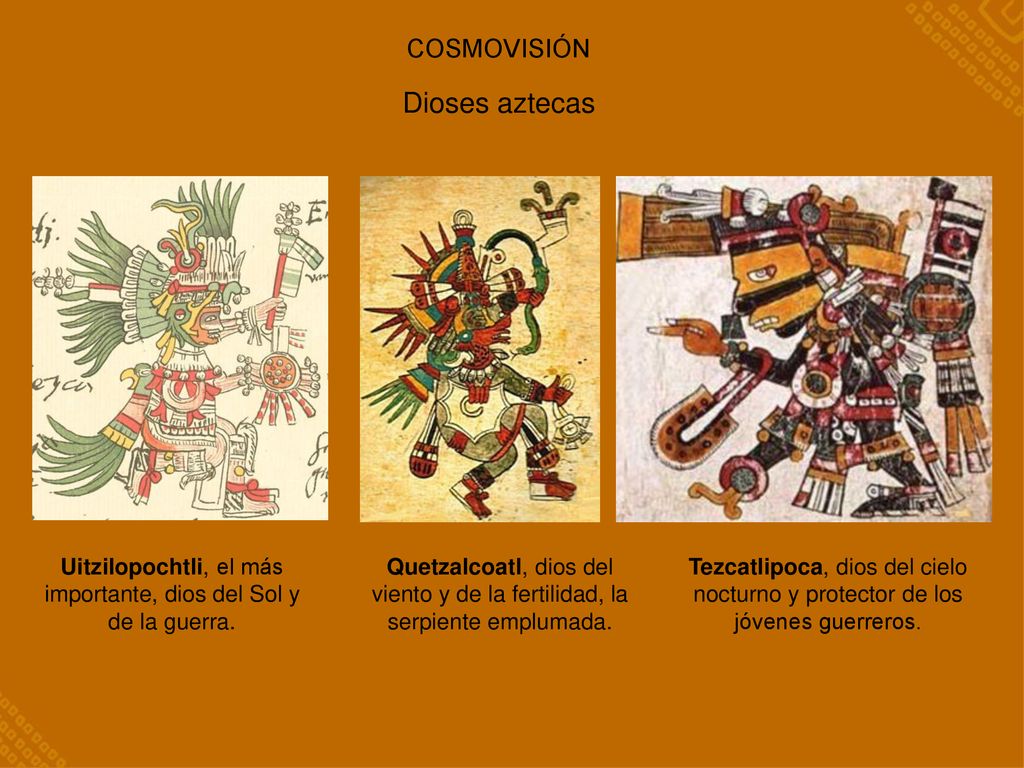 Uitzilopochtli, el más importante, dios del Sol y de la guerra.
