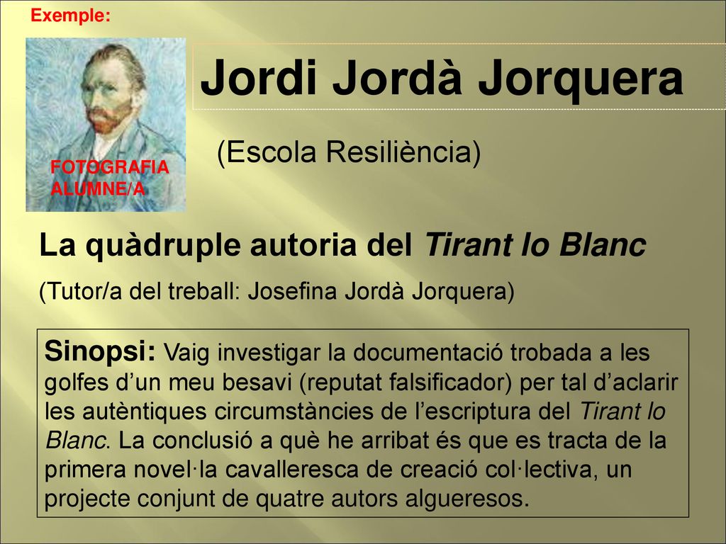 Jordi Jordà Jorquera La quàdruple autoria del Tirant lo Blanc