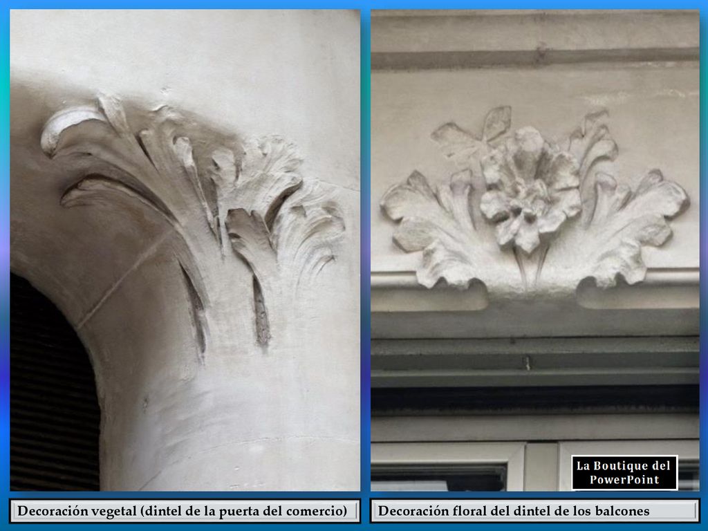 Decoración vegetal (dintel de la puerta del comercio)