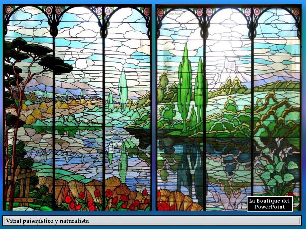 Vitral paisajístico y naturalista