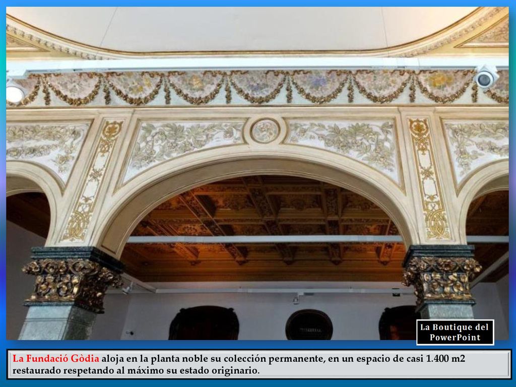 La Fundació Gòdia aloja en la planta noble su colección permanente, en un espacio de casi m2 restaurado respetando al máximo su estado originario.