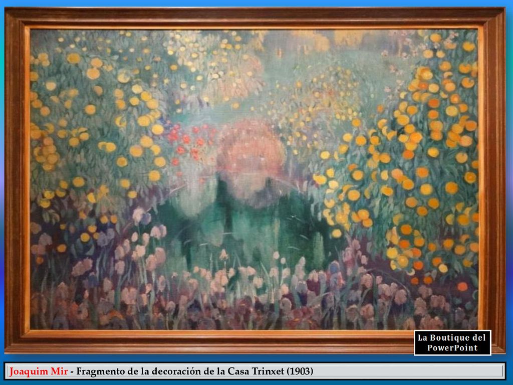Joaquim Mir - Fragmento de la decoración de la Casa Trinxet (1903)
