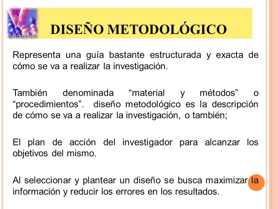 DISEÑO METODOLÓGICO