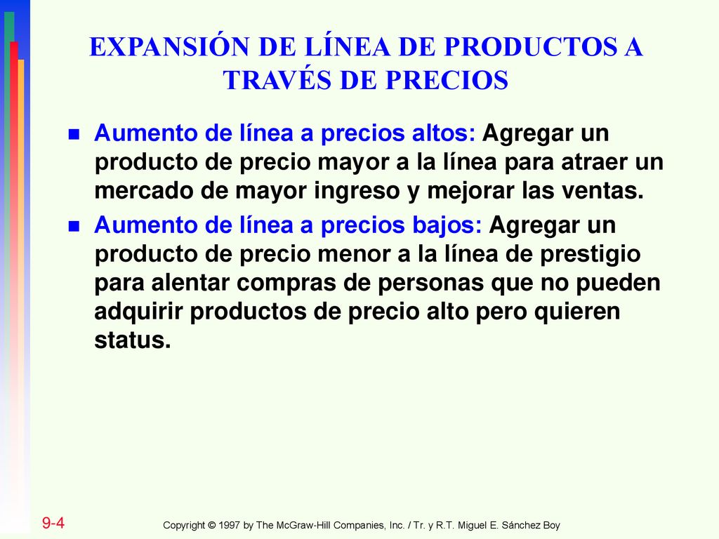 EXPANSIÓN DE LÍNEA DE PRODUCTOS A TRAVÉS DE PRECIOS