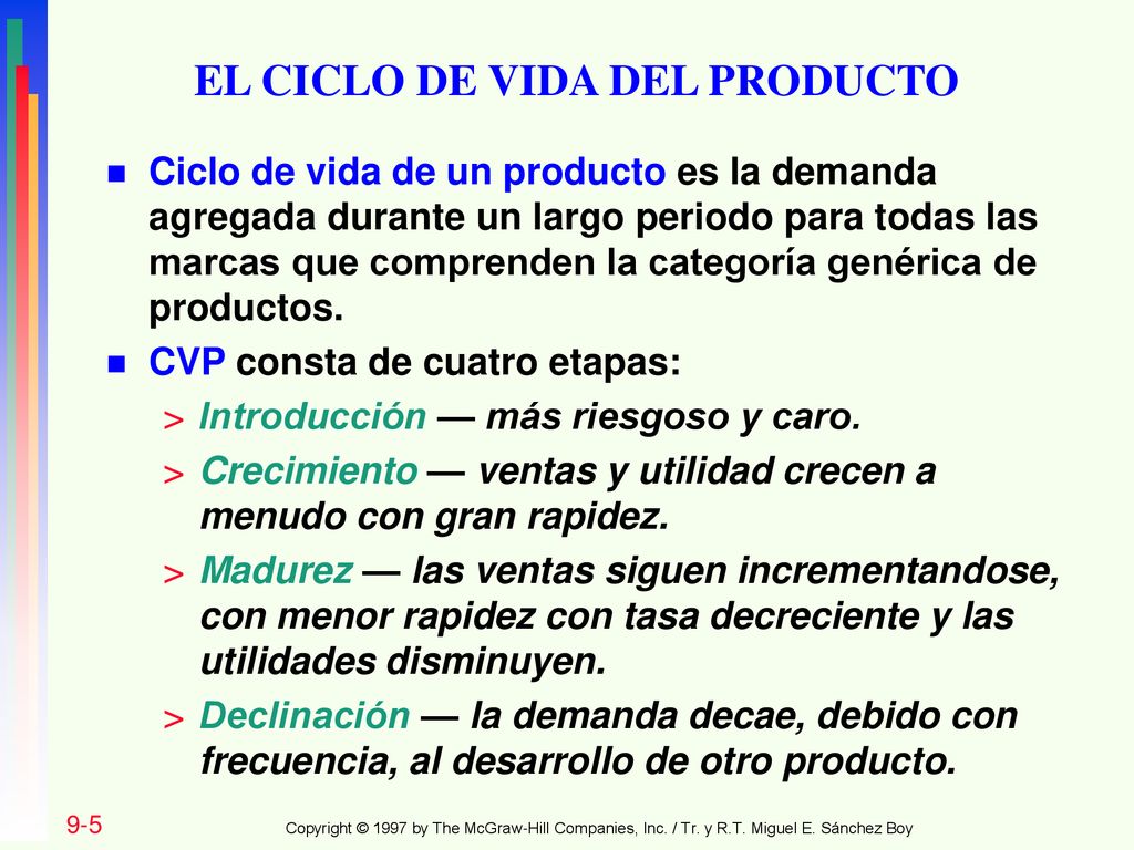 EL CICLO DE VIDA DEL PRODUCTO