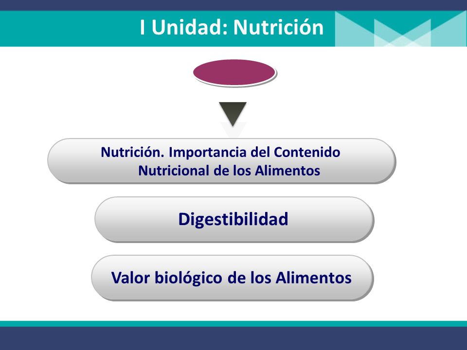 I Unidad: Nutrición Digestibilidad Valor biológico de los Alimentos