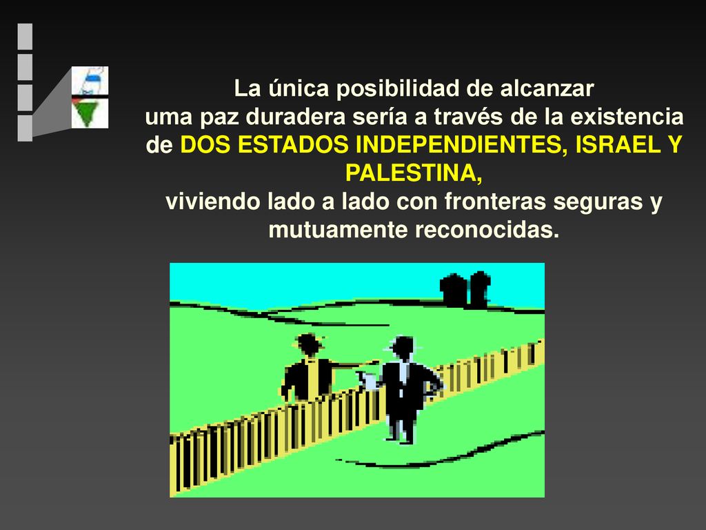 viviendo lado a lado con fronteras seguras y mutuamente reconocidas.