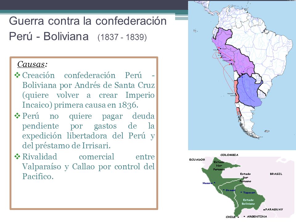 Guerra contra la confederación Perú - Boliviana ( )