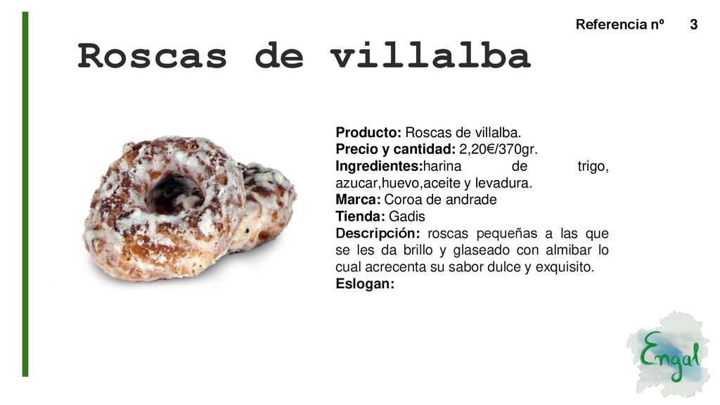 Roscas de villalba Producto: Roscas de villalba.