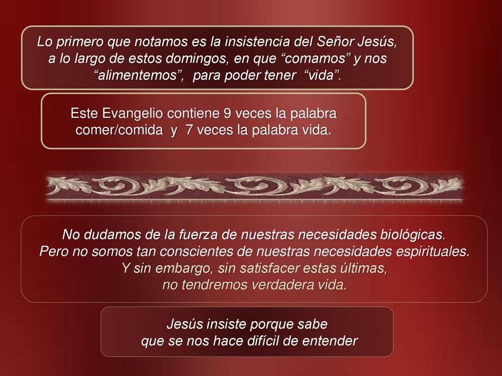 Lo primero que notamos es la insistencia del Señor Jesús,