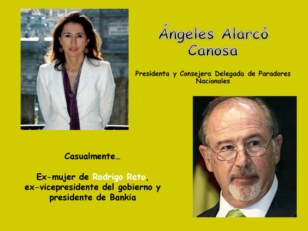 Casualmente… Ex-mujer de Rodrigo Rato, ex-vicepresidente del gobierno y presidente de Bankia