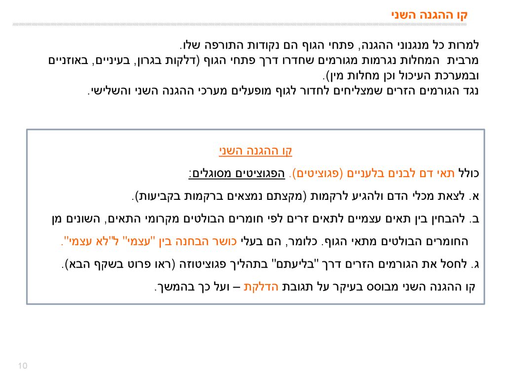 קו ההגנה השני למרות כל מנגנוני ההגנה, פתחי הגוף הם נקודות התורפה שלו.