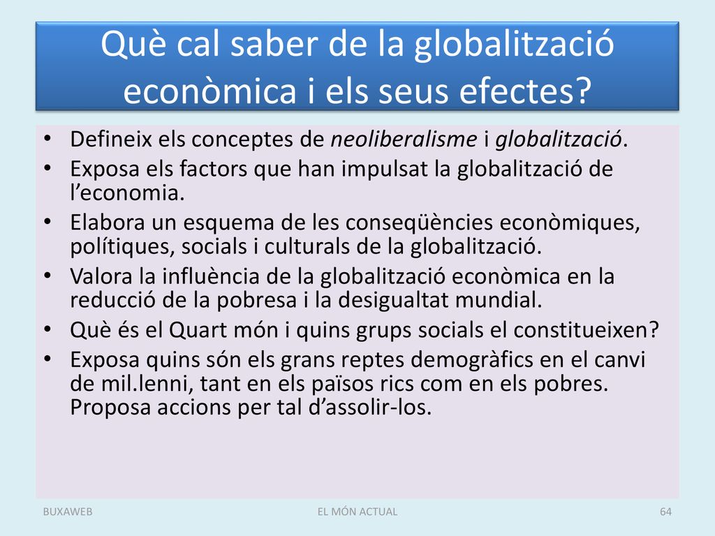 Què cal saber de la globalització econòmica i els seus efectes