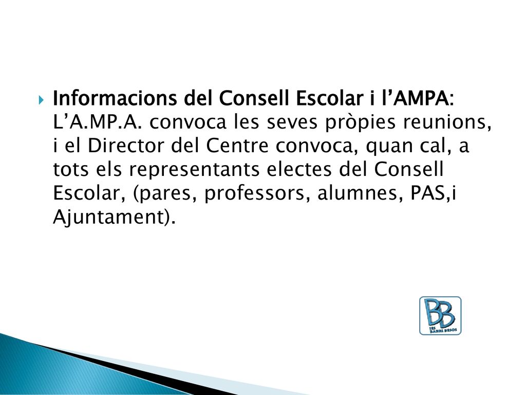 Informacions del Consell Escolar i l’AMPA: L’A. MP. A
