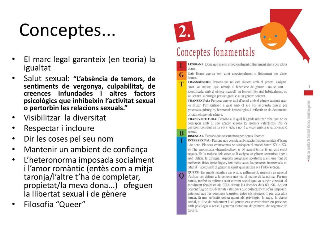 Conceptes... El marc legal garanteix (en teoria) la igualtat