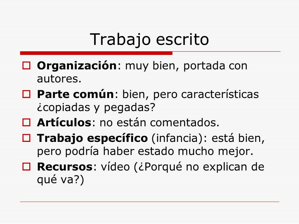 Trabajo escrito Organización: muy bien, portada con autores.