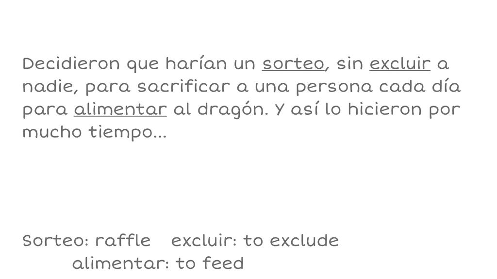 Sorteo: raffle excluir: to exclude alimentar: to feed