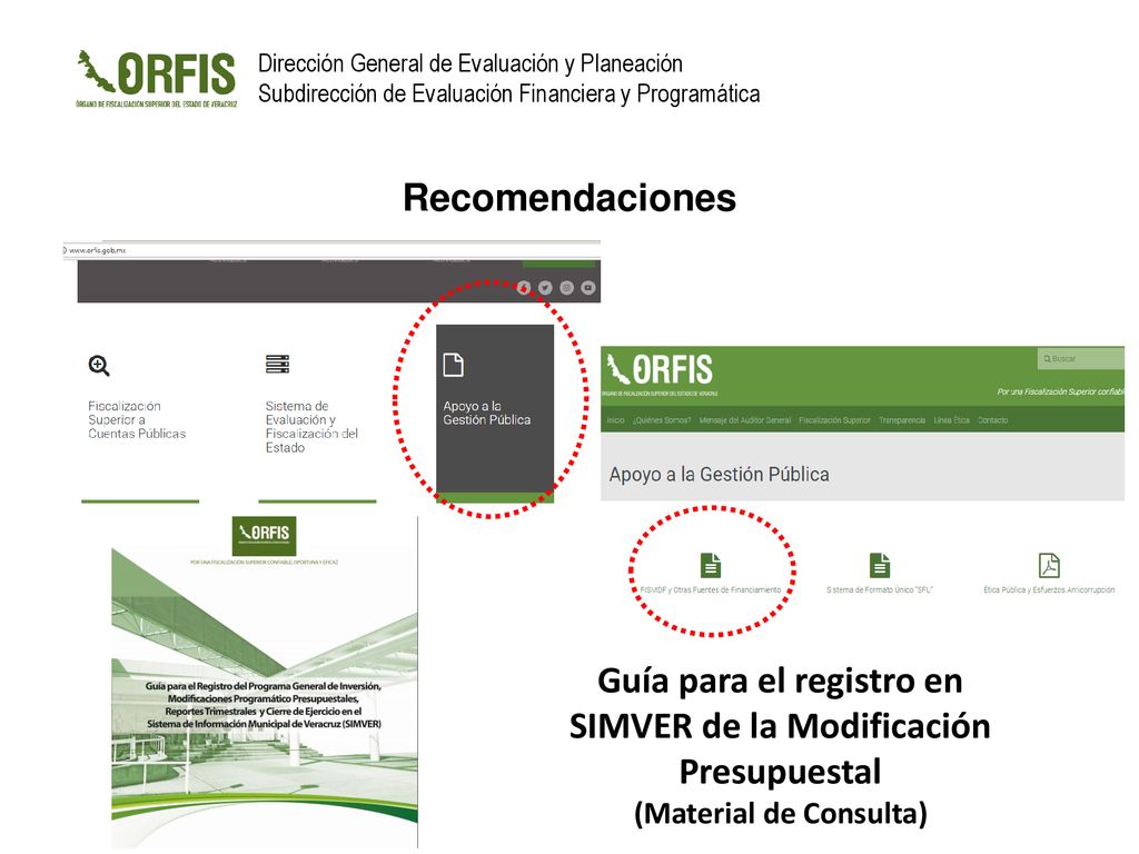 Guía para el registro en SIMVER de la Modificación Presupuestal