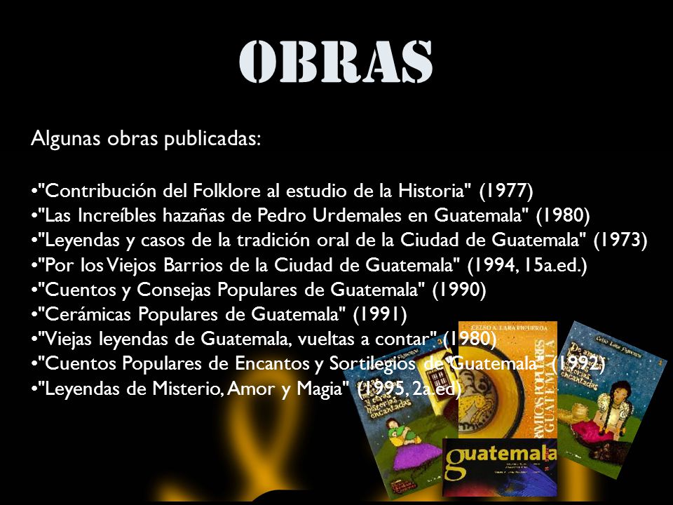obras Algunas obras publicadas: