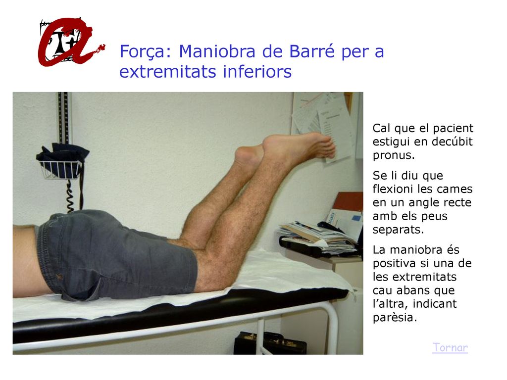 Força: Maniobra de Barré per a extremitats inferiors