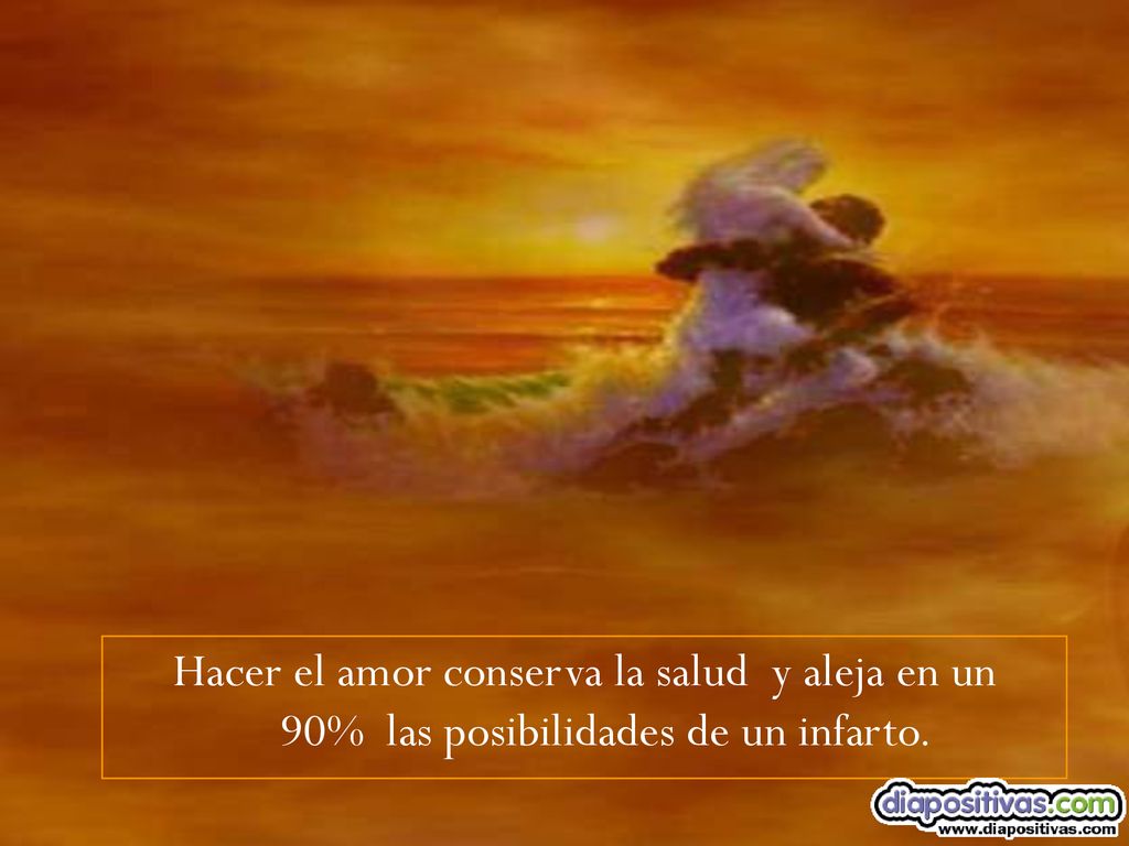 Hacer el amor conserva la salud y aleja en un 90% las posibilidades de un infarto.