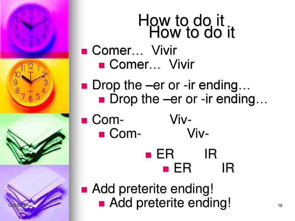 How to do it How to do it Comer… Vivir Comer… Vivir