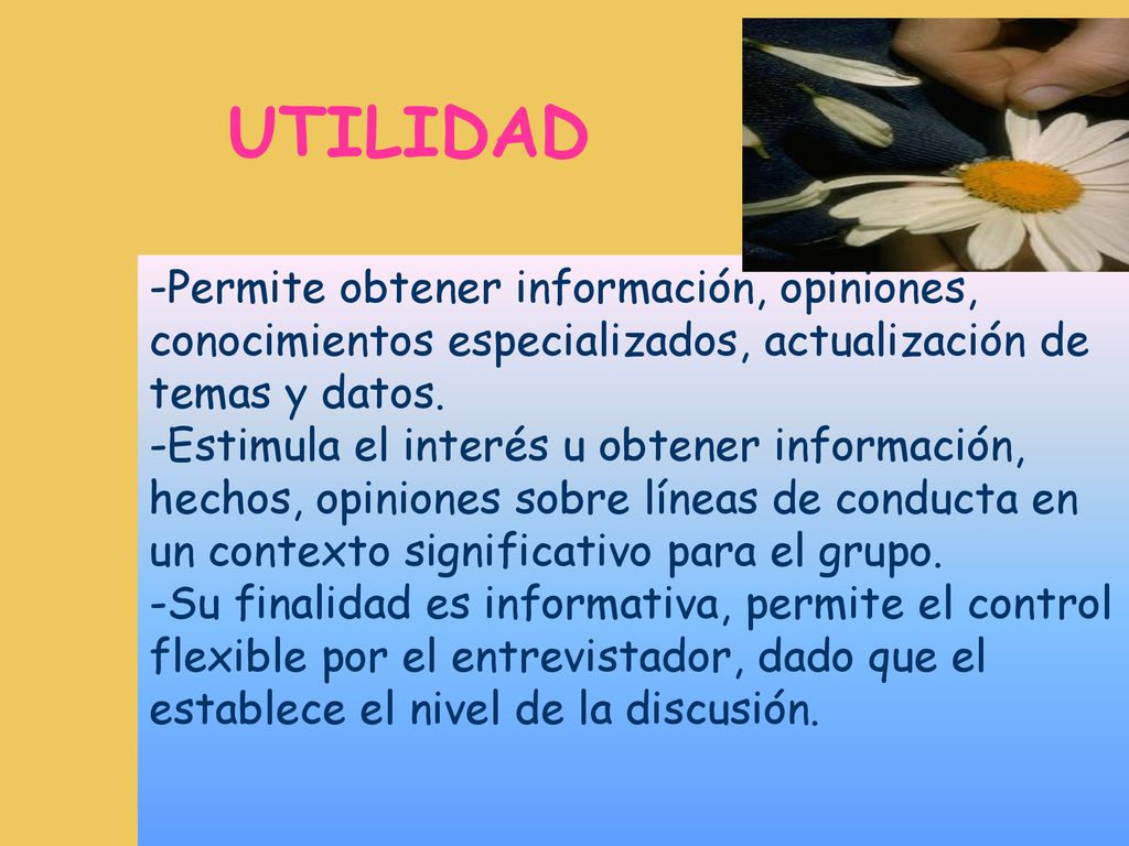 UTILIDAD Permite obtener información, opiniones, conocimientos especializados, actualización de temas y datos.