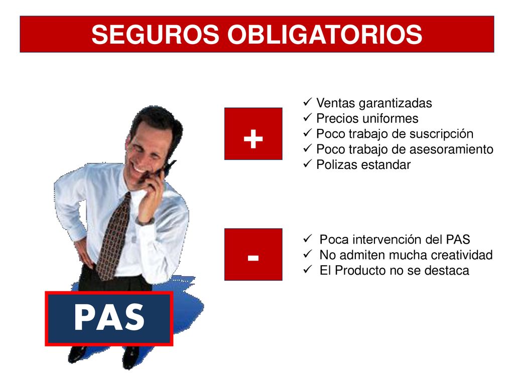 + - PAS SEGUROS OBLIGATORIOS Ventas garantizadas Precios uniformes
