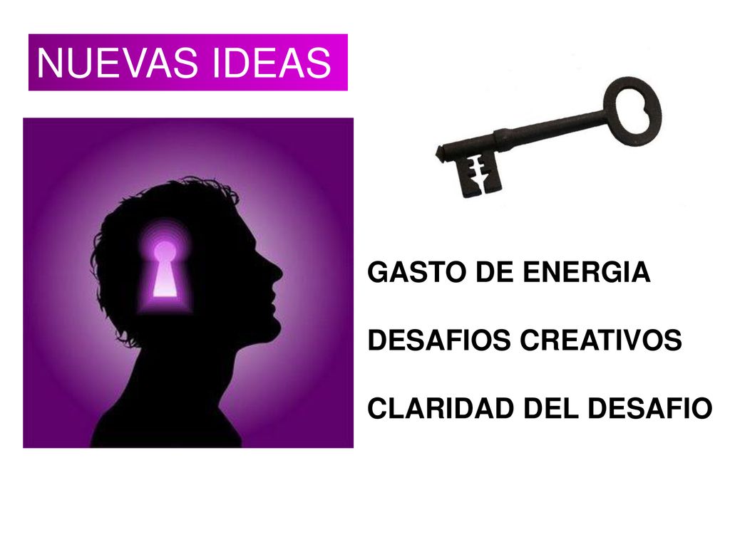 NUEVAS IDEAS GASTO DE ENERGIA DESAFIOS CREATIVOS CLARIDAD DEL DESAFIO